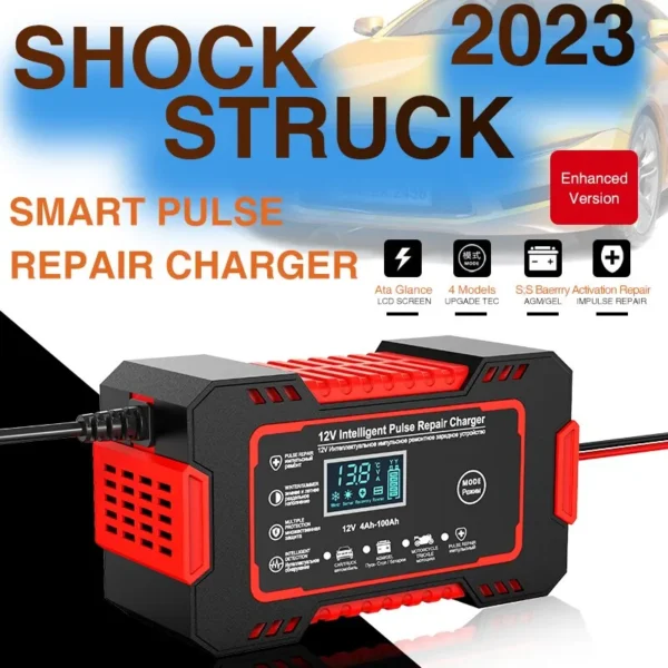 Chargeur de batterie de voiture, acide de plomb, AGM 12V – Image 2