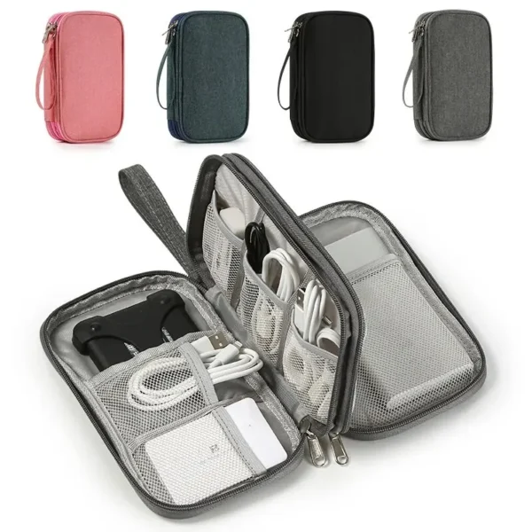 Sac de voyage pour produits numériques câble de données USB, casque d'écoute