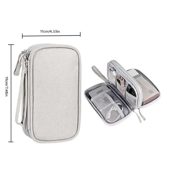 Sac de voyage pour produits numériques câble de données USB, casque d'écoute – Image 8