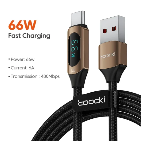 Câble de charge rapide de type C 66w/100w – Image 12