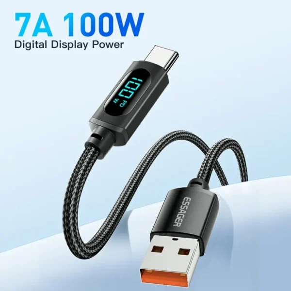 Essager Câble USB Type C Super Charge 66W/100W – Image 2