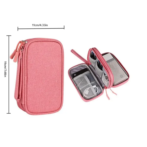 Sac de voyage pour produits numériques câble de données USB, casque d'écoute – Image 7