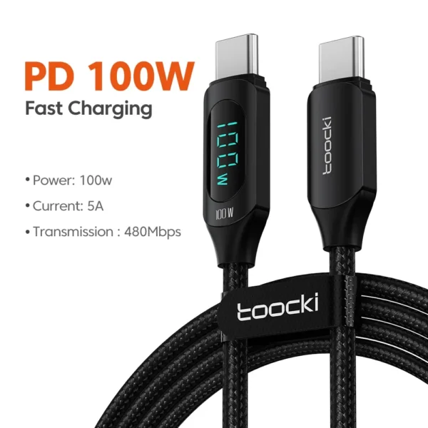 Câble de charge rapide de type C 66w/100w – Image 7