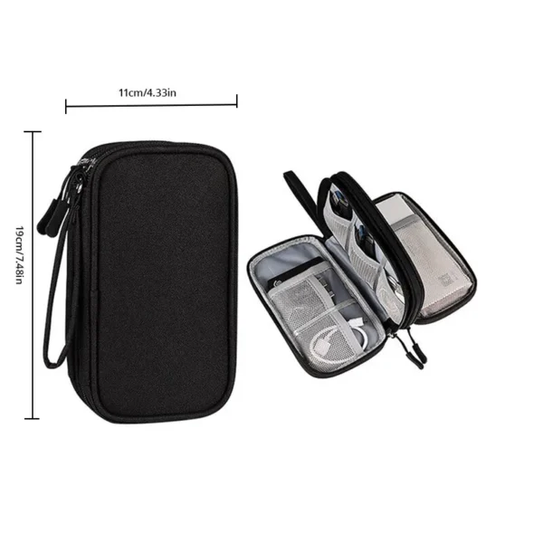 Sac de voyage pour produits numériques câble de données USB, casque d'écoute – Image 9