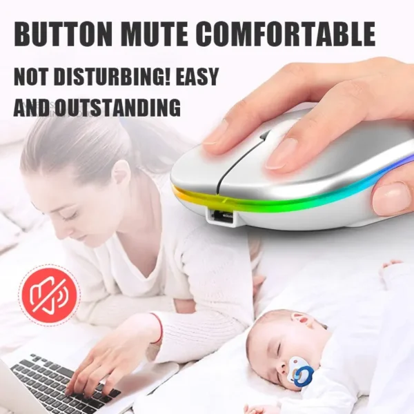 Souris Sans Fil  Bluetooth (USB 2.4G) – Image 4