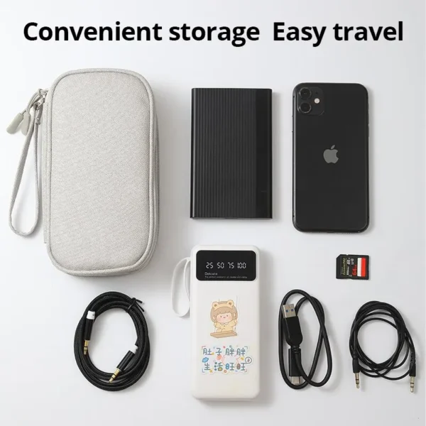 Sac de voyage pour produits numériques câble de données USB, casque d'écoute – Image 2