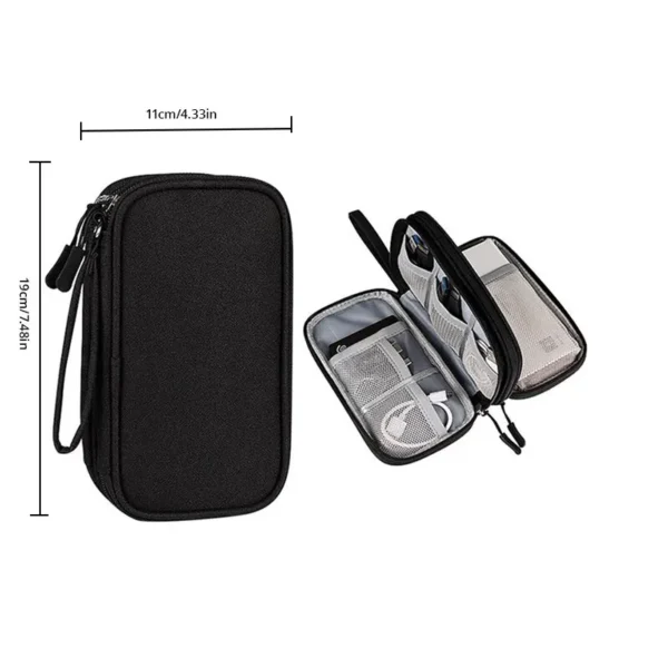 Sac de voyage pour produits numériques câble de données USB, casque d'écoute – Image 6