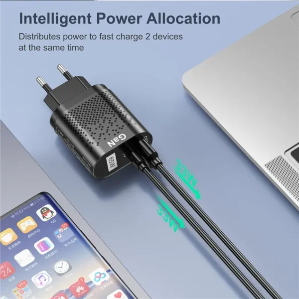 Chargeur rapide GaN USB Type-C, PD 65W – Image 4
