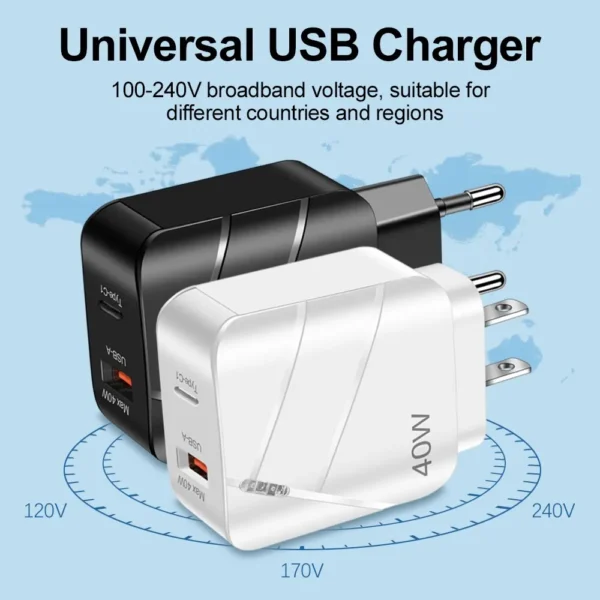 Chargeur Charge Rapide QC 3.0 40W PD USB C – Image 5