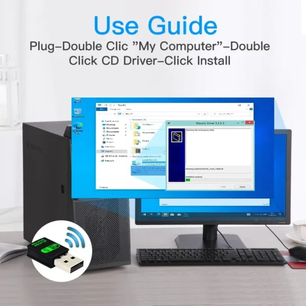 Adaptateur USB WiFi Bluetooth 2 en 1 – Image 5