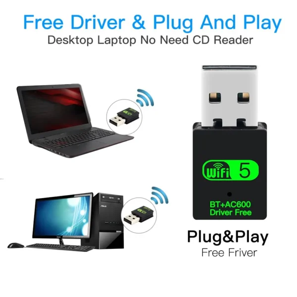 Adaptateur USB WiFi Bluetooth 2 en 1 – Image 6