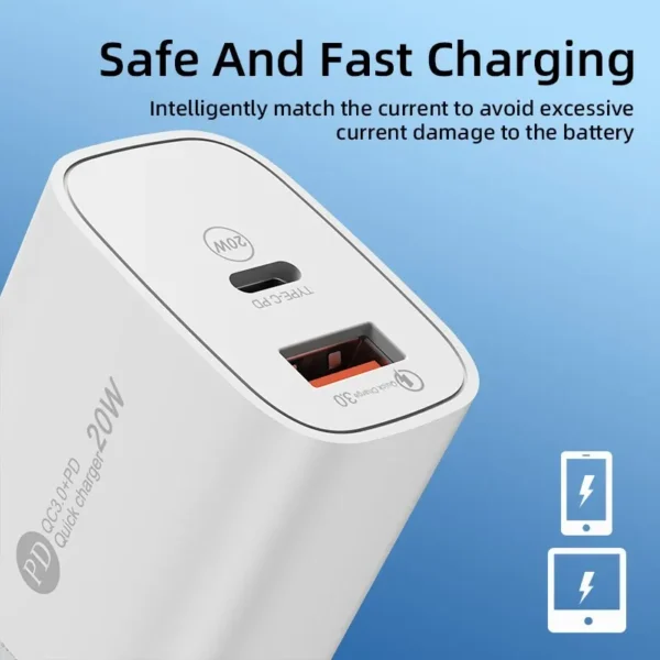 Chargeur USB Fast Charger PD, Type C 20W – Image 5