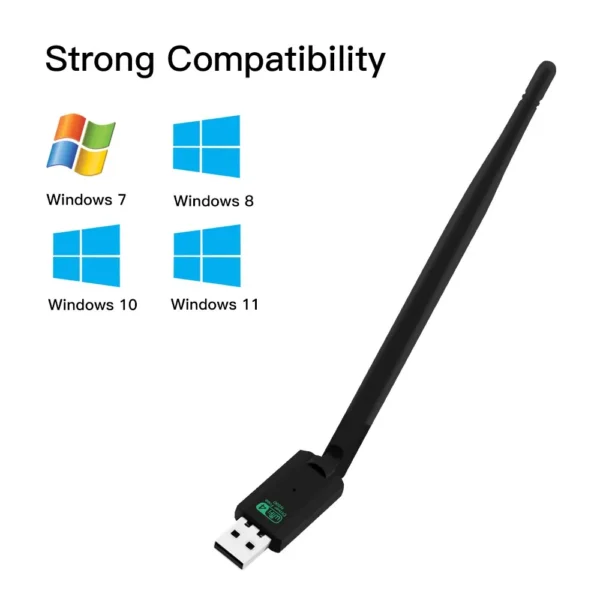 Adaptateur USB WiFi, 300Mbps,USB 2.0, 2.4 Windows 7, 8/10 – Image 6