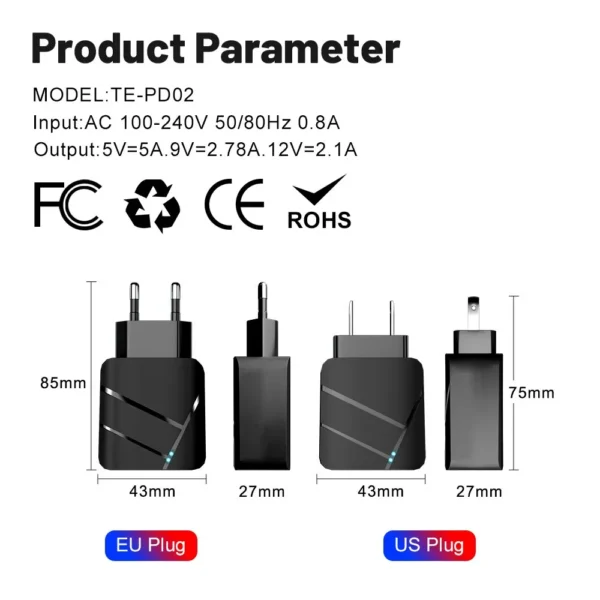 Chargeur Charge Rapide QC 3.0 40W PD USB C – Image 6