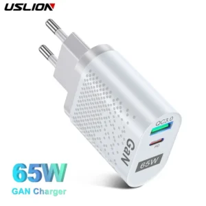Chargeur rapide GaN USB Type-C, PD 65W