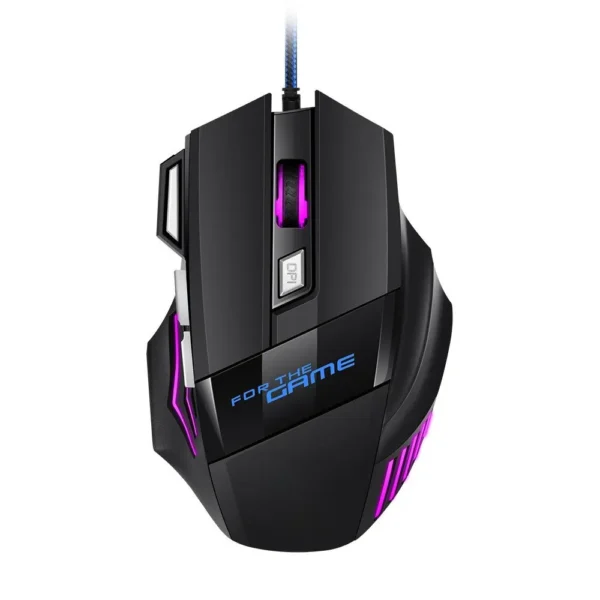 Souris de jeu ergonomique filaire rétroéclairée RGB 7D Esports – Image 3