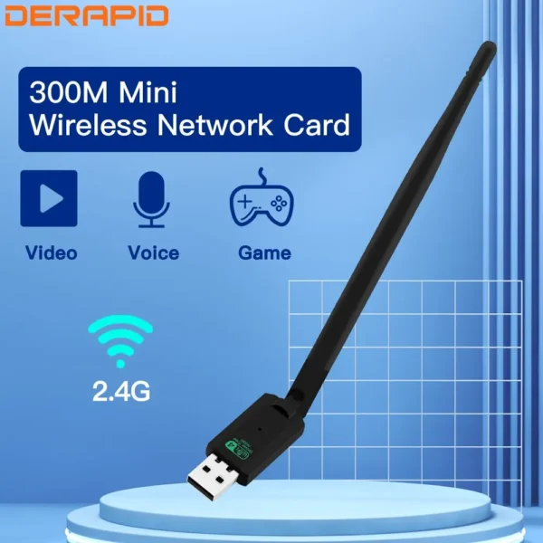 Adaptateur USB WiFi, 300Mbps,USB 2.0, 2.4 Windows 7, 8/10 – Image 7