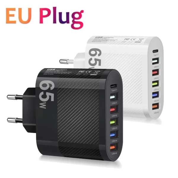 Chargeur universel MultiPorts USB 3.1A, PD,QC 3.0 65w – Image 7