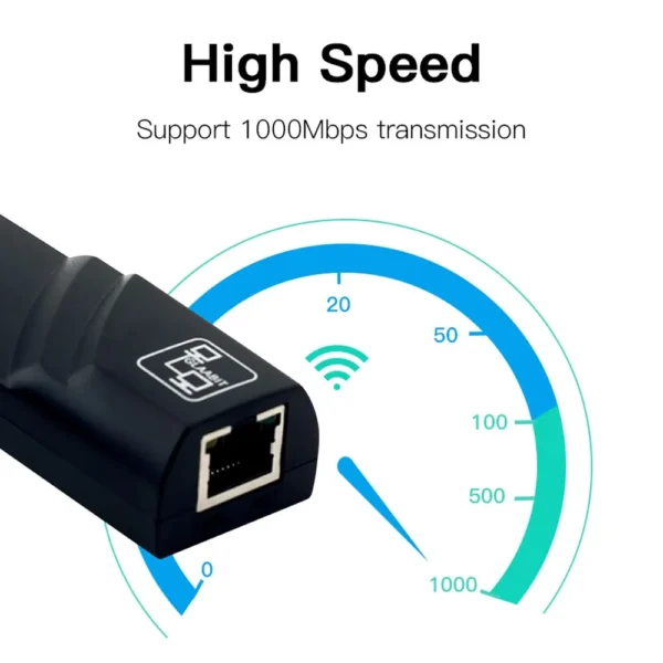Adaptateur réseau 1000Mbps USB 3.0 vers Rj45 RTL8153 Lan Ethernet – Image 4
