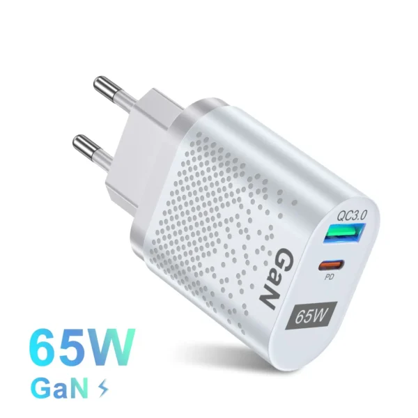 Chargeur rapide GaN USB Type-C, PD 65W – Image 7
