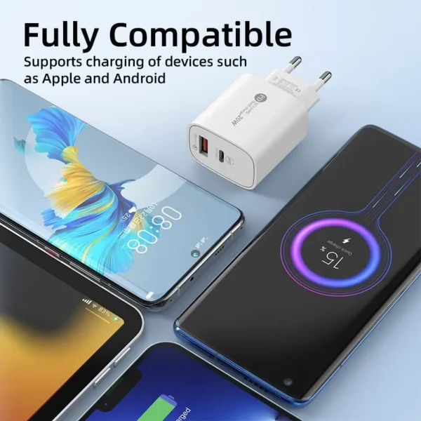 Chargeur USB Fast Charger PD, Type C 20W – Image 3