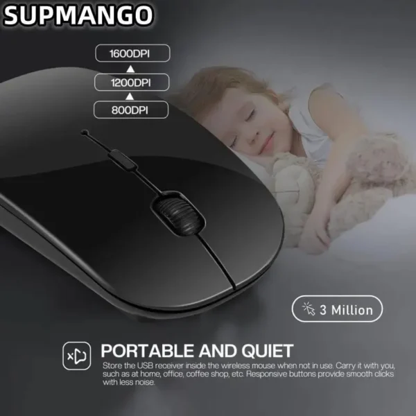 Souris de jeu sans fil, rechargeable ou à piles AAA(non incluses) – Image 5