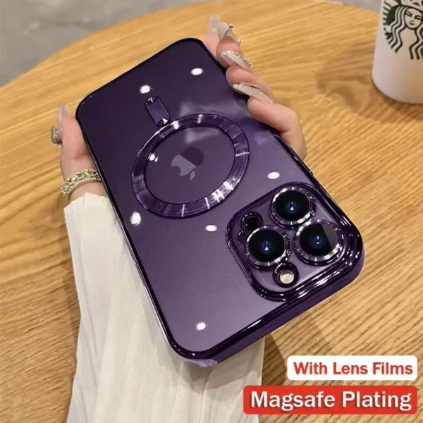 Coque magnétique pour iPhone 11-15 (couleurs diverses)