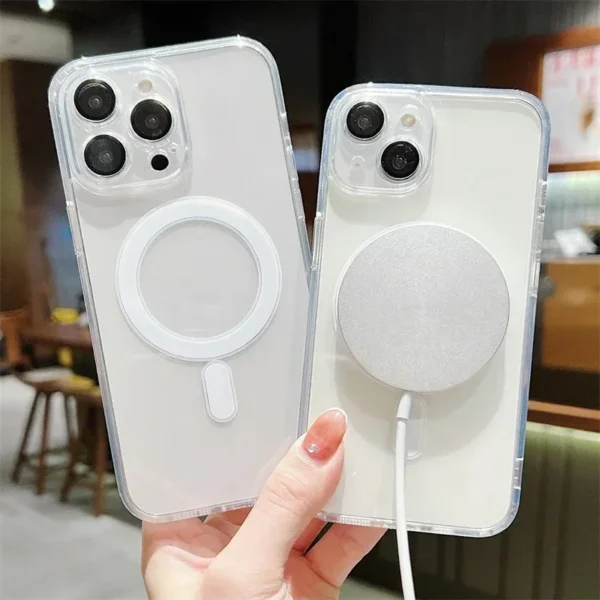 Coque magnétique transparente pour iPhone 11-15 – Image 5