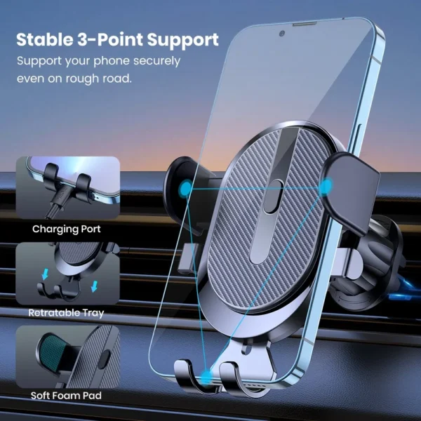 Support de téléphone pour voiture avec verrouillage automatique – Image 4