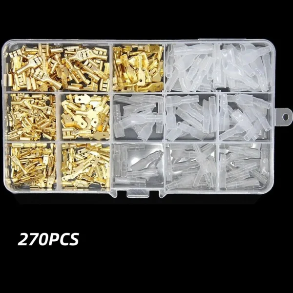 Lot de 270 Connecteurs de fil à sertir mâles et femelles 2.8/4.8/6.3mm – Image 7