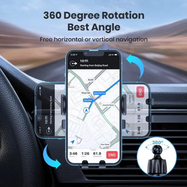 Support de téléphone pour voiture avec verrouillage automatique – Image 3